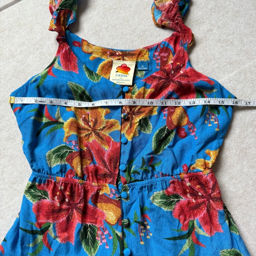 FARM Rio Ruffle Button Front Tank Top XS - Picture 11 of 14